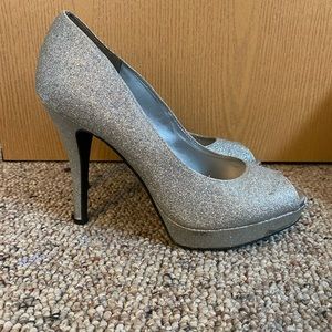 Sliver Sparkle High Heels